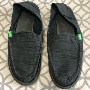 Black Sanuk loafers